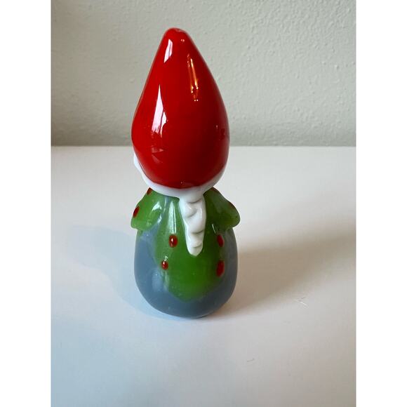 Vintage Collectable Hand Blown Glass Miniature Elf Gnome Christmas Figurine - Picture 2 of 4